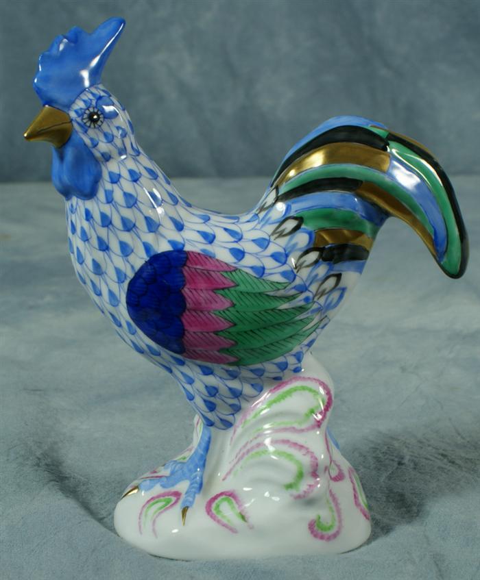 Herend fishnet figurine, blue