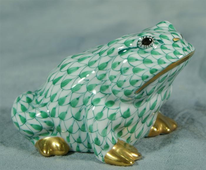 Herend fishnet figurine, green
