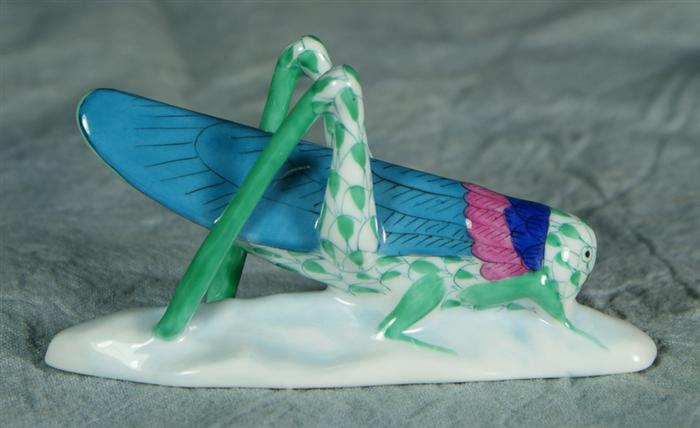 Herend fishnet figurine, green