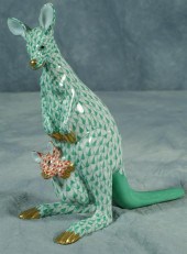 Herend fishnet figurine, green