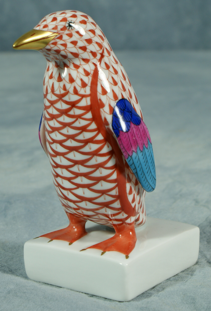 Herend fishnet figurine, red