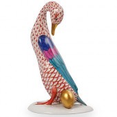 HEREND FISHNET "GOOSE WITH GOL