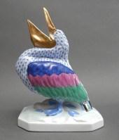 HEREND, FISHNET PELICAN STATUE