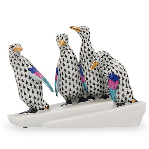 HEREND FISHNET PENGUINS ON ICE