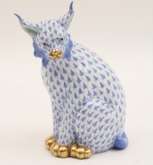 HEREND FISHNET PORCELAIN FIGUR
