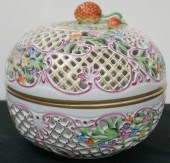 HEREND FLORAL DECORATED PIERCE