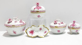 HEREND FLORAL RASPBERRY PORCEL