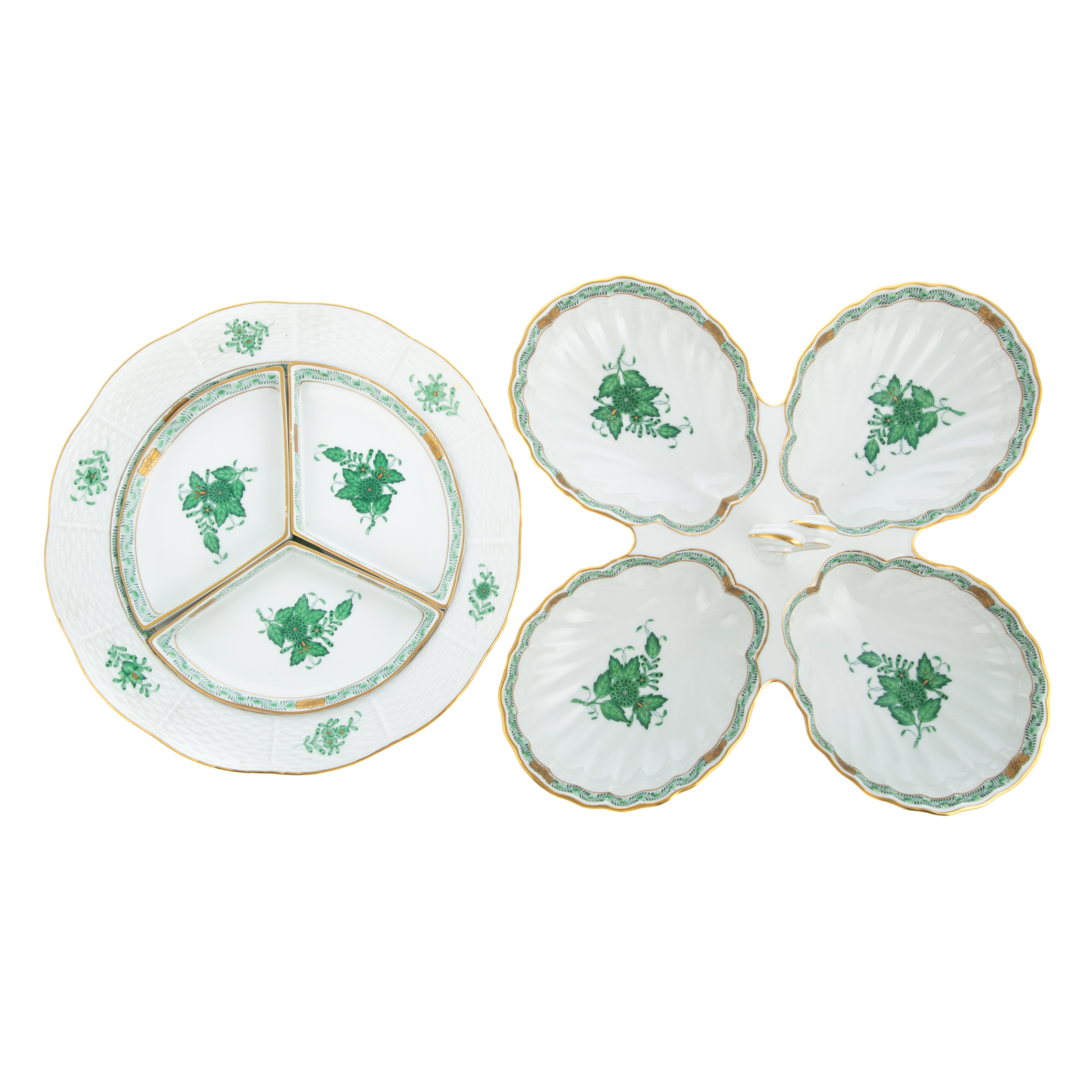 HEREND HORS D'OEUVRE DISH &