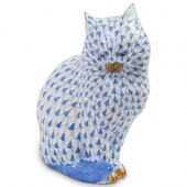 HEREND HUNGARY CAT PORCELAIN F