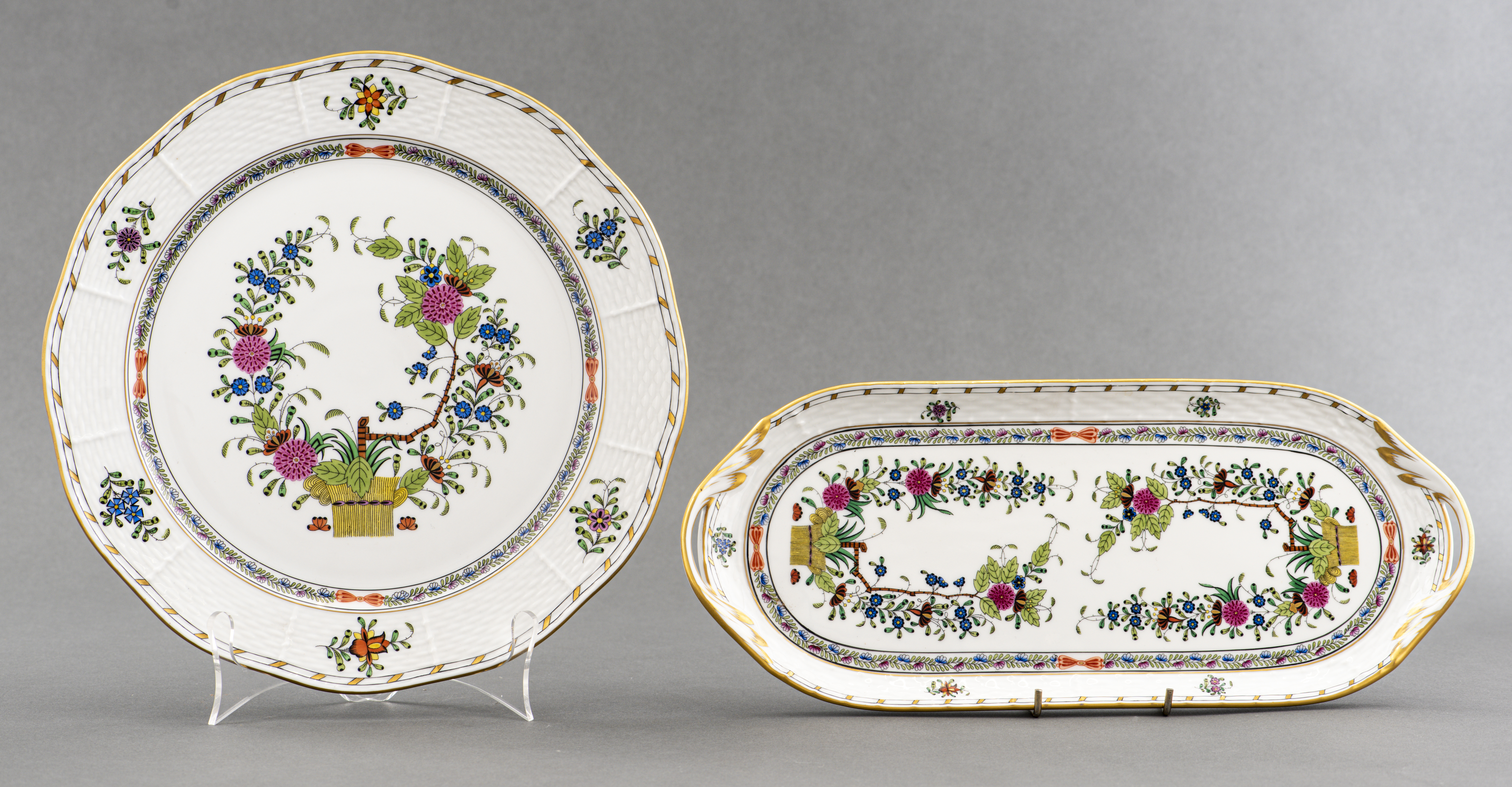 HEREND 'INDIAN BASKET' PORCELAIN