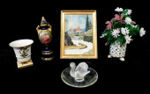 HEREND, LALIQUE, ETC., FIVE PI