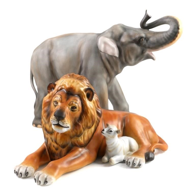 HEREND LION & LAMB ELEPHANT