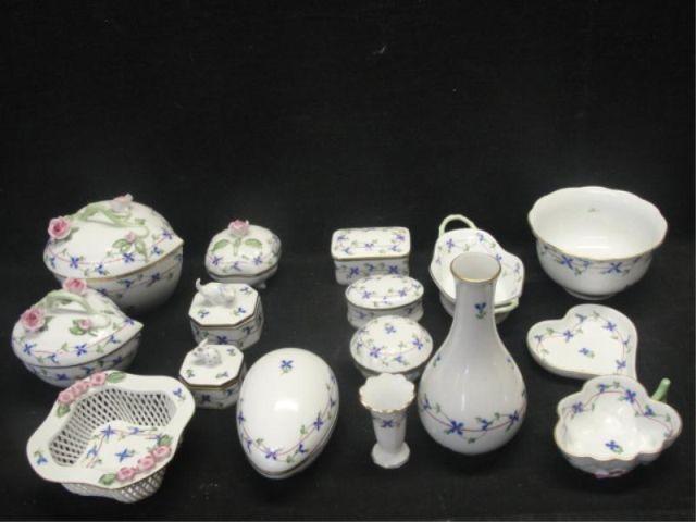 HEREND. Lot of Assorted Porcelains.