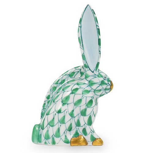 HEREND MINIATURE GREEN RABBIT