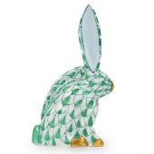 HEREND MINIATURE GREEN RABBIT