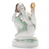 HEREND NATURAL ART DECO FIGURE