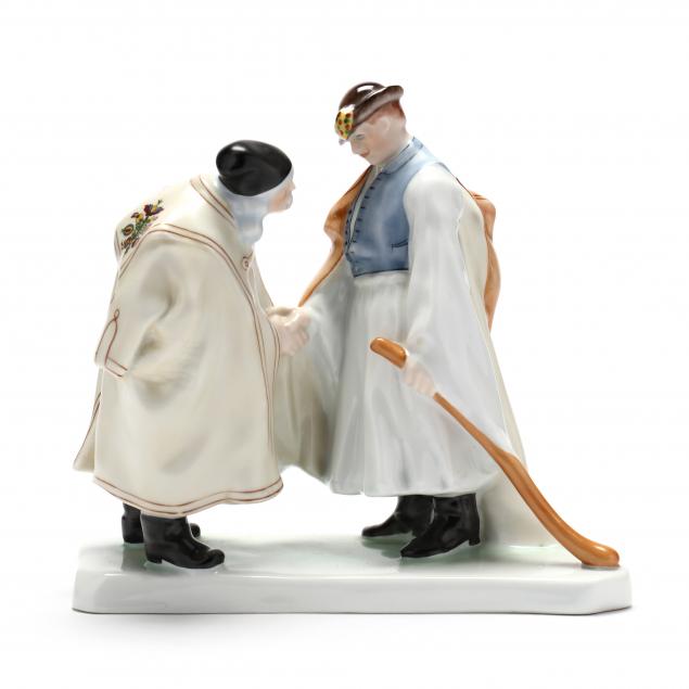 HEREND NATURAL PORCELAIN FIGURINE