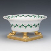 HEREND PERSIL FOOTED BOWL  8"W