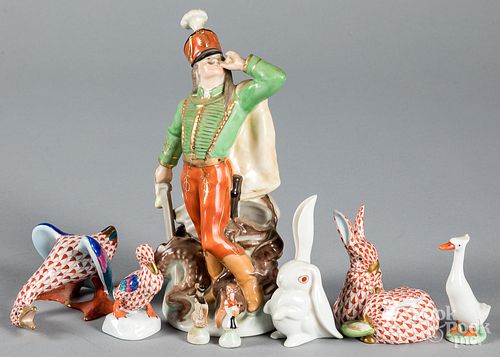 HEREND PORCELAIN ANIMALS AND