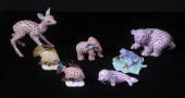 HEREND PORCELAIN ANIMALS Lot o