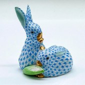 HEREND PORCELAIN BLUE FIGURINE