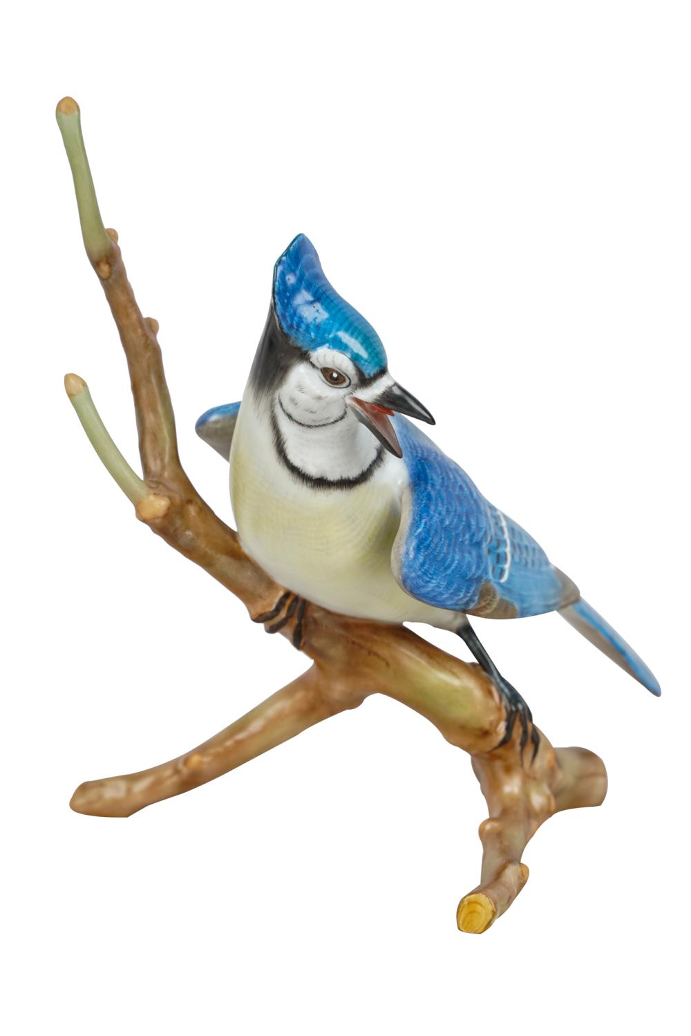 HEREND PORCELAIN BLUE JAYstamped