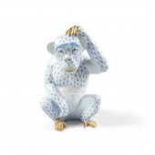 HEREND PORCELAIN BLUE NETTED M