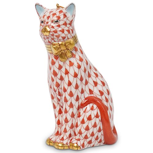 HEREND PORCELAIN CAT