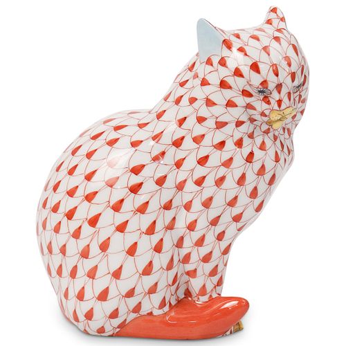 HEREND PORCELAIN CATDESCRIPTION: