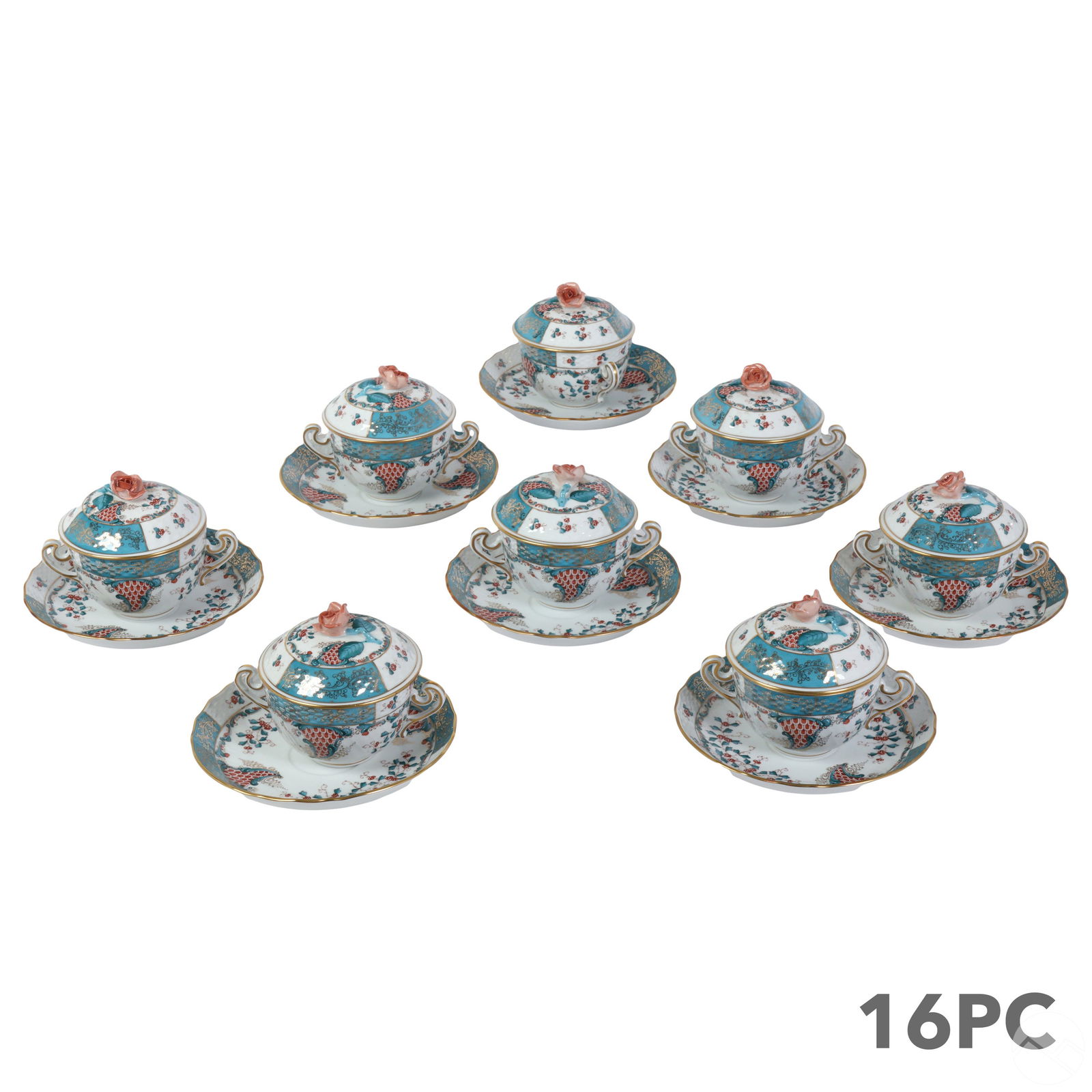 HEREND PORCELAIN CORNUCOPIA