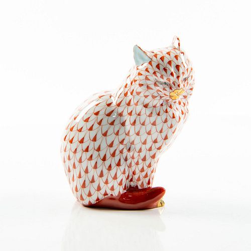 HEREND PORCELAIN FIGURINE CAT
