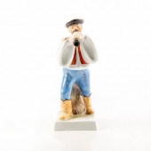 HEREND PORCELAIN FIGURINE HUNG