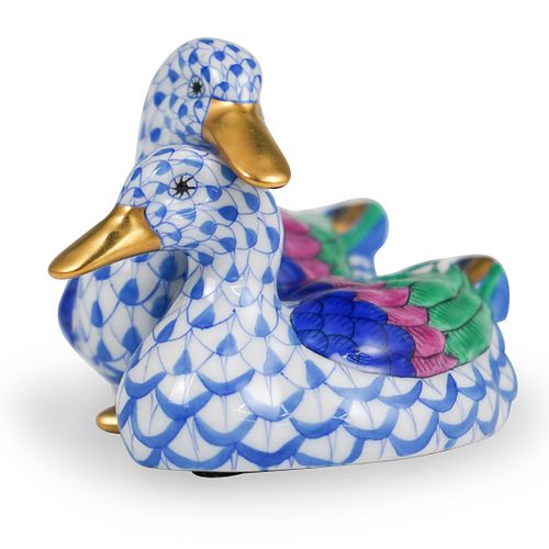 HEREND PORCELAIN FISHNET DOUBLE