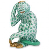 HEREND PORCELAIN FISHNET MONKE