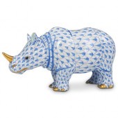 HEREND PORCELAIN FISHNET RHINO