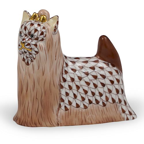 HEREND PORCELAIN FISHNET SHIH