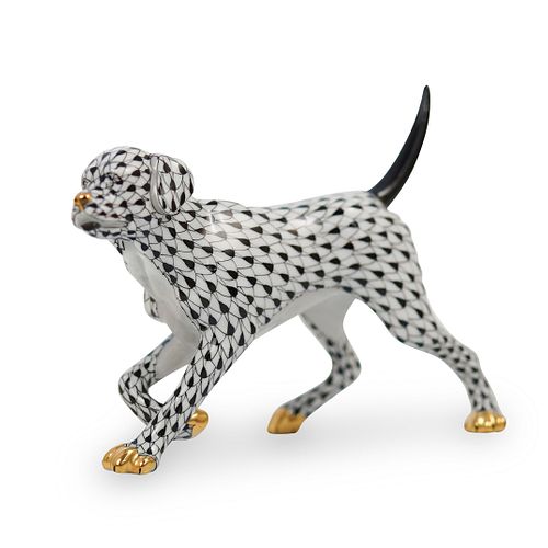 HEREND PORCELAIN FISHNET WALKING