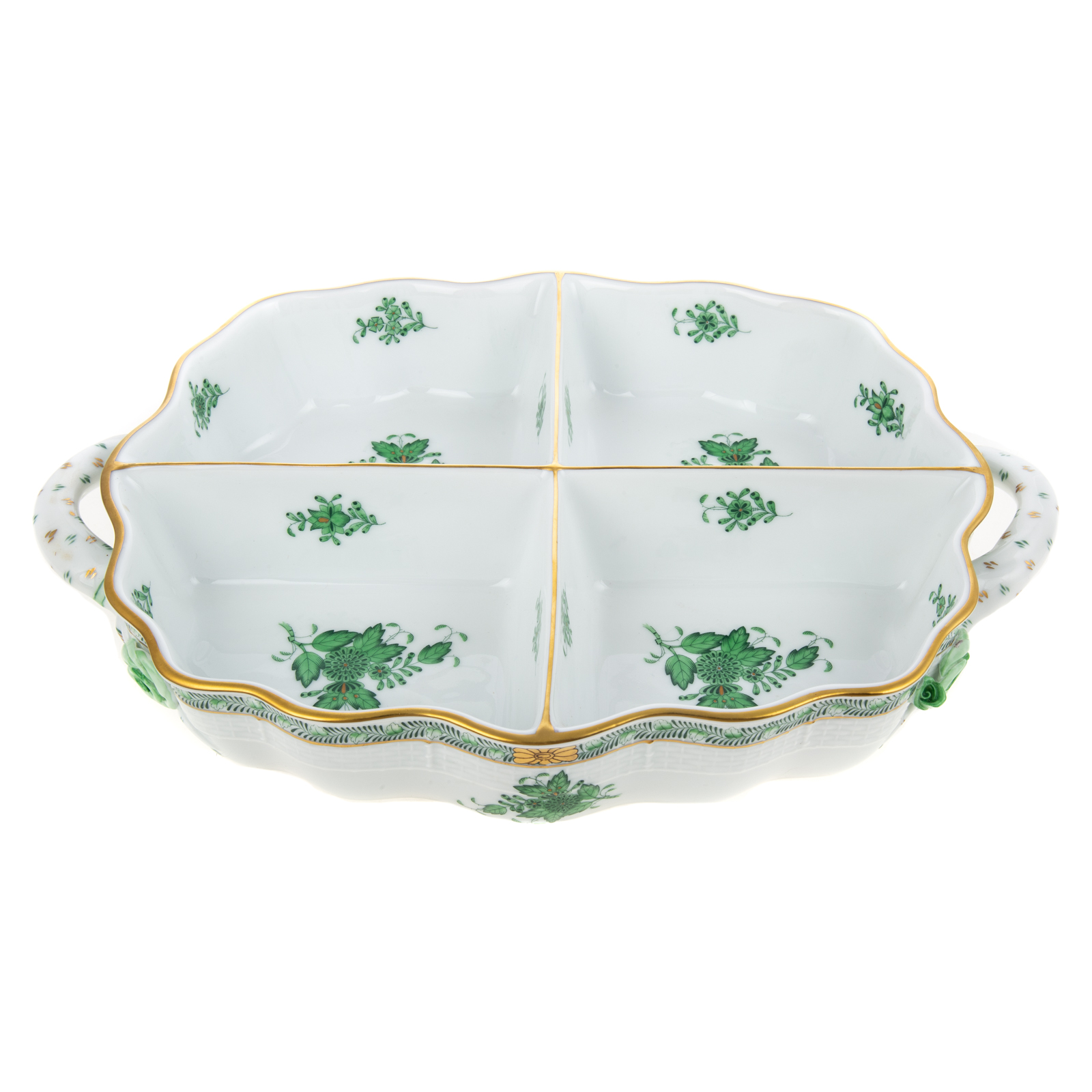 HEREND PORCELAIN FOUR SECTION