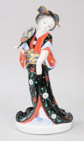 HEREND PORCELAIN GEISHA FIGURI