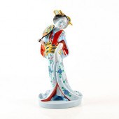 HEREND PORCELAIN GEISHA IN ELA