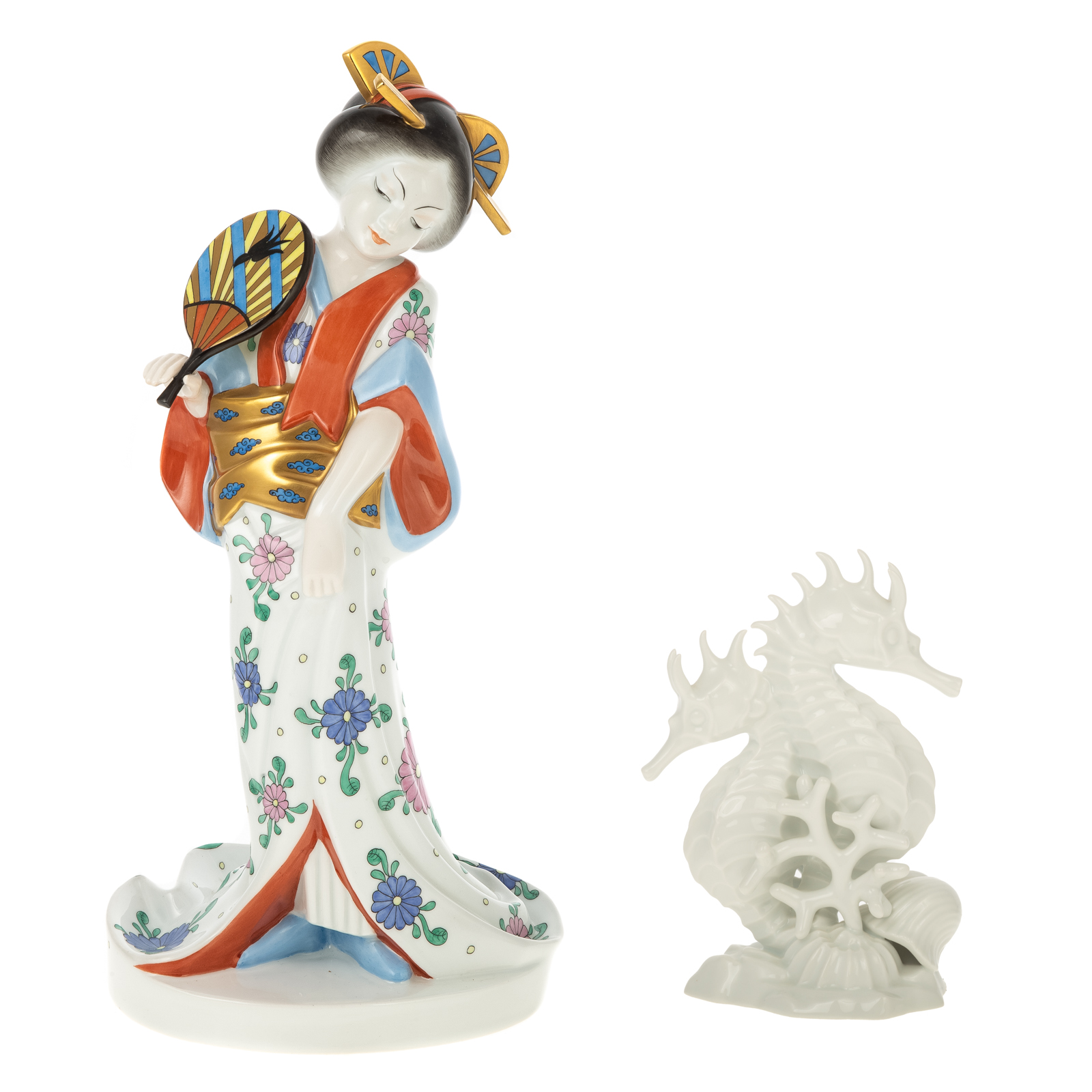 HEREND PORCELAIN GEISHA &
