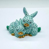 HEREND PORCELAIN GREEN FIGURIN