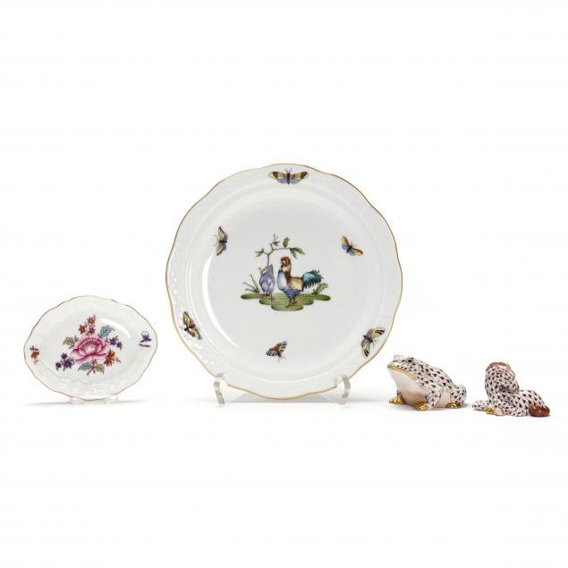 HEREND PORCELAIN GROUPING To