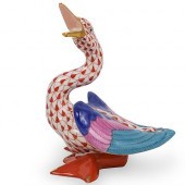 HEREND PORCELAIN HISSING GOOSE