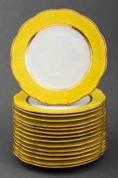 HEREND PORCELAIN "HUBAY YELLOW