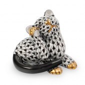 HEREND PORCELAIN "KITTEN" FIGU