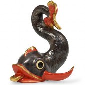 HEREND PORCELAIN KOI FIGURINED