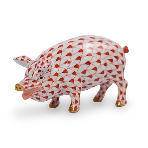 HEREND PORCELAIN PIG