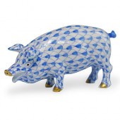 HEREND PORCELAIN PIG FIGURINED