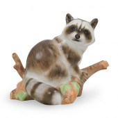 HEREND PORCELAIN RACCOON FIGUR